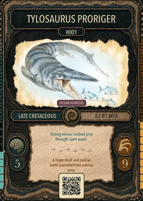 Tylosaurus proriger discovery card