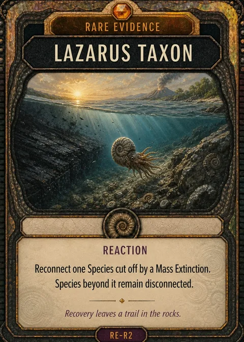 Lazarus Taxon Rare Evidence card